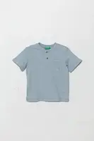 Dětské tričko s příměsí lnu United Colors of Benetton