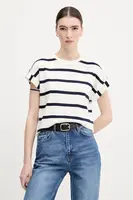 Bavlněné tričko Tommy Hilfiger dámské, bílá barva, WW0WW45628