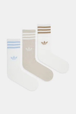 Ponožky adidas Originals 3-Stripes 3-pack bílá barva, JV7420