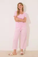 Bavlněné pyžamo women'secret dámské, růžová barva, bavlněné, 3599221