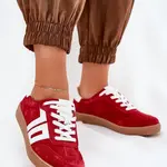 Tenisky Športové Topánky Semišové Červené Vinceza 79517