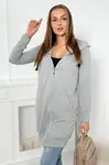 Hoodie with gray melange