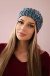 marka niezdefiniowana Dámska čiapka s pomponom Maria K335 tyrkysová