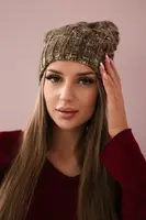 marka niezdefiniowana Čapica s fleece Roksana K209 cappuccino + svetlé khaki