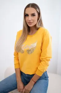 Printed Mustard Sweatshirt