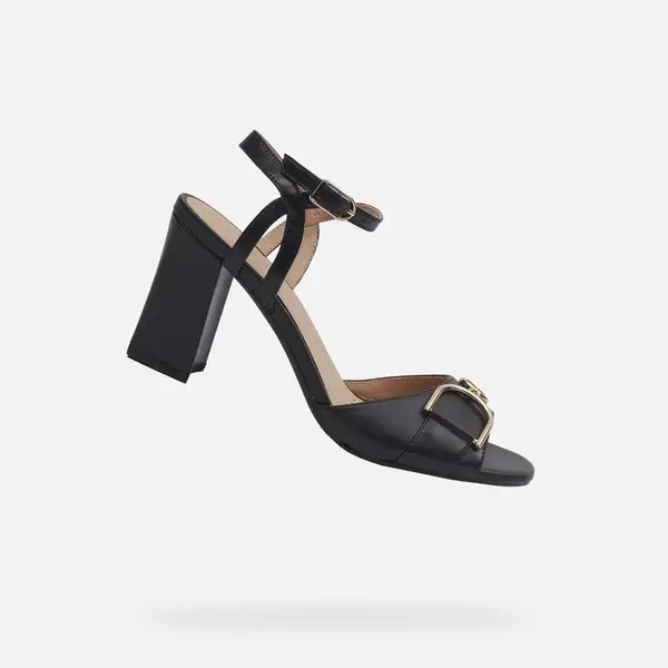 Black women's sandals Geox New Eraklia 80 - Women's