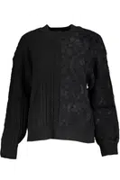DESIGUAL BLACK WOMEN'S SWEATER