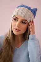 Kesi Čapica s fleece Paris K212 modrá+béžová
