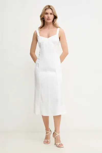 Šaty s prímesou ľanu BOSS