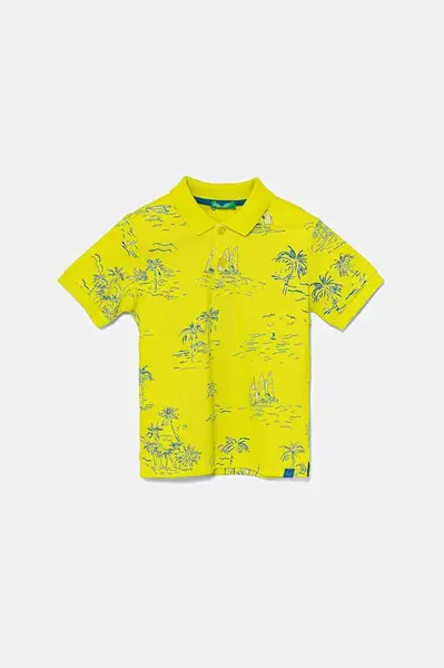 Detská bavlnená polokošeľa United Colors of Benetton