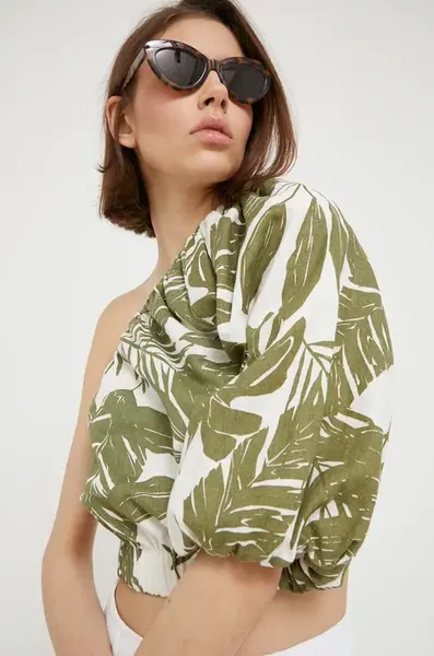 Ľanová blúzka Abercrombie & Fitch