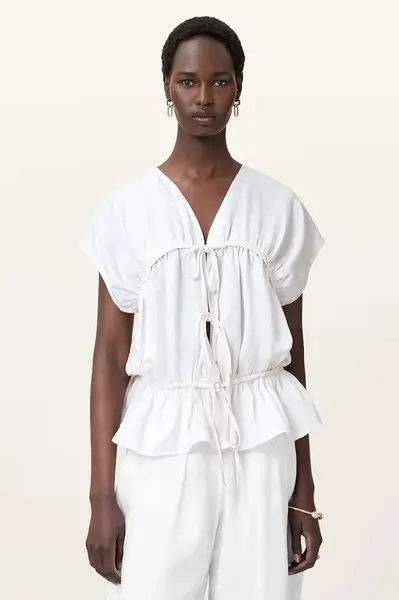 Blúzka AllSaints REMY biela farba, W105PC