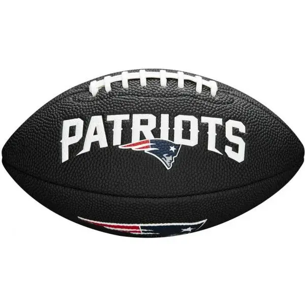 Wilson MINI NFL TEAM SOFT TOUCH FB BL NE Mini míč na americký fotbal, černá, velikost