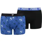 Puma MEN CAT AOP BOXER 2P Pánské boxerky, modrá, velikost