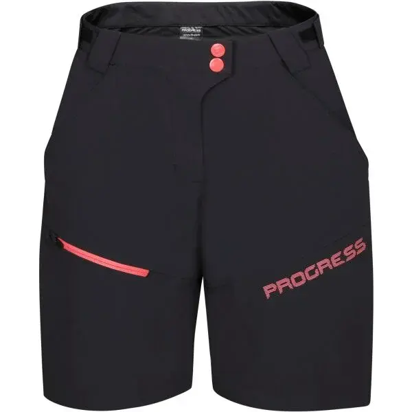 PROGRESS GENIA BIKE SHORTS Dámské cyklistické šortky, černá, velikost