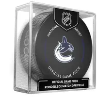 INGLASCO VANCOUVER CANUCKS OFFICIAL GAME PUCK Fanouškovský hokejový puk, černá, velikost