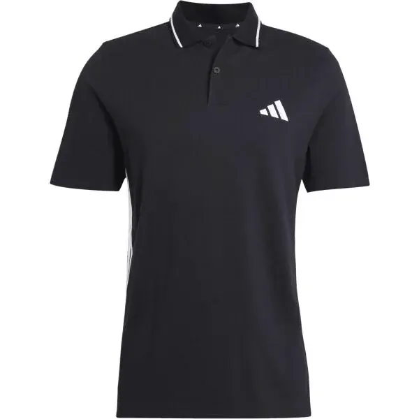 adidas ESSENTIALS 3-STRIPES PIQUÉ POLO Pánské polo triko, černá, velikost