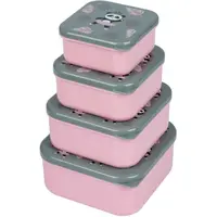 BAAGL PANDA Box na svačinu 4v1, šedá, velikost