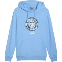 Puma MANCHESTER CITY FC FOTBAL CULTURE HOODIE Pánská mikina, světle modrá, velikost