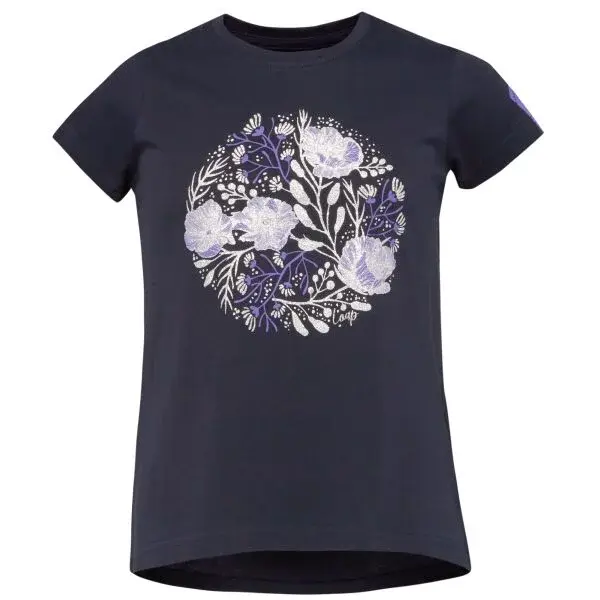 LOAP BESLA Dívčí tričko, tmavě modrá, velikost 122-128