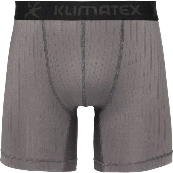 Klimatex RUNE MID SILKTOUCH Pánské funkční boxerky, šedá, velikost XXL