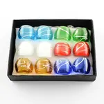 Handmade Silver Foil Lampwork Wide Band Rings