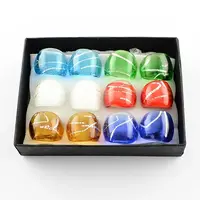 Handmade Silver Foil Lampwork Wide Band Rings