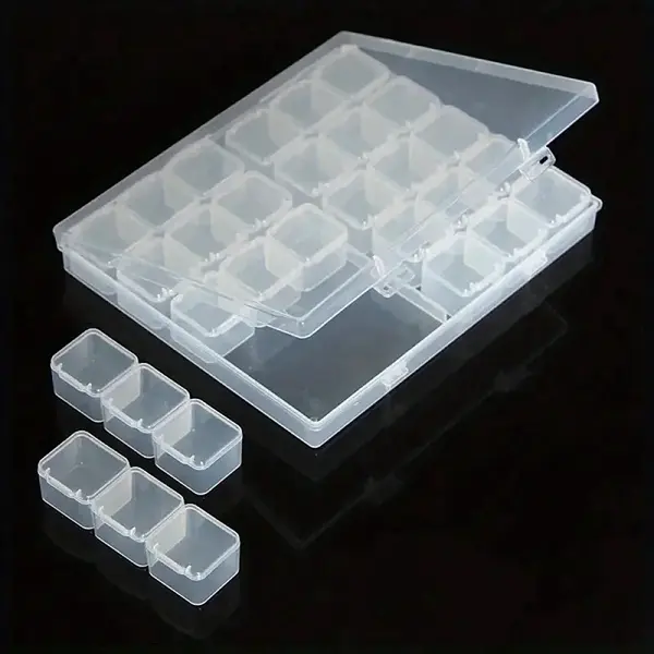 30 Slots Plastic Craft Organizer Case