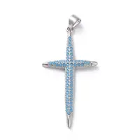 Brass Micro Pave Cubic Zirconia Pendants