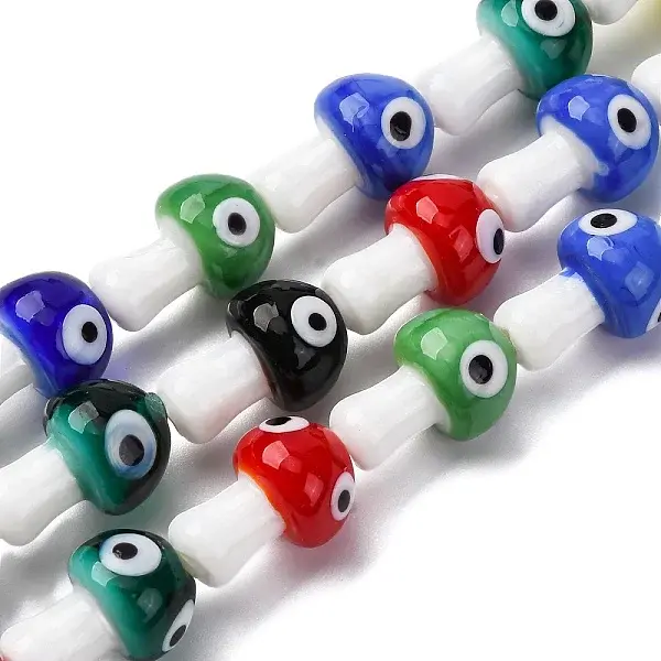 Handmade Evil Eye Lampwork Beads Strands
