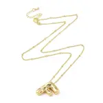 Brass Micro Pave Clear Cubic Zirconia Pendant Necklaces