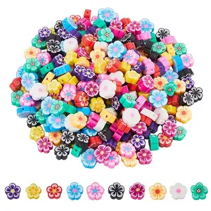 300Pcs 10 Colors Handmade Polymer Clay Beads