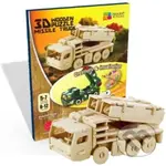 Raketonosič (NiXiM Dřevěné 3D puzzle) - puzzle z kategorie 3D puzzle