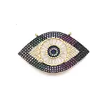 Brass Micro Pave Cubic Zirconia Links