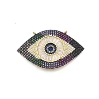 Brass Micro Pave Cubic Zirconia Links