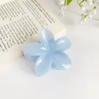 Candy Color Flower Plastic Claw Hair Clips