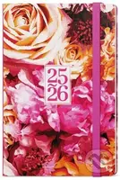 18měsíční týdenní diář Lungo 2026 - Růže (B6)