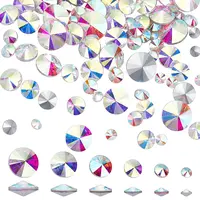 120Pcs 6 Style Glass Rhinestone Cabochons