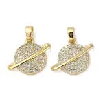 Brass Micro Pave Cubic Zirconia Pendants