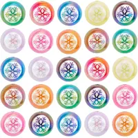 50Pcs UV Plating Opeque Acrylic Beads