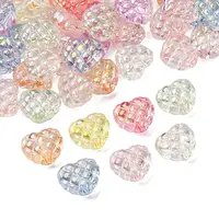 UV Plating Transparent Crackle Acrylic Beads