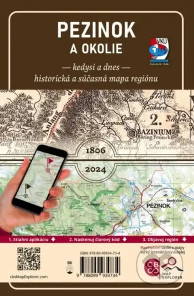 Pezinok a okolie – Kedysi a dnes (1: 90 000) - kniha z kategorie Mapy Evropy
