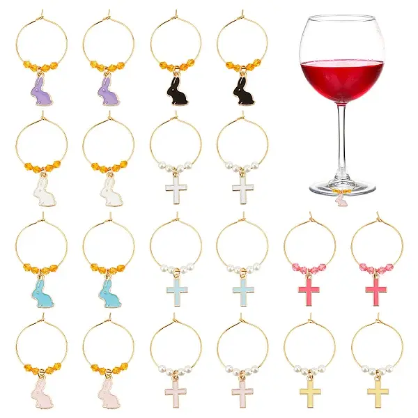 Alloy Enamel Wine Glass Charms