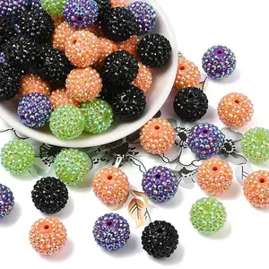 Halloween Theme Resin Rhinestone Beads