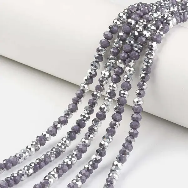 Electroplate Opaque Glass Beads Strands