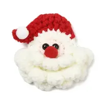 Christmas Yarn & Plastic Brooch