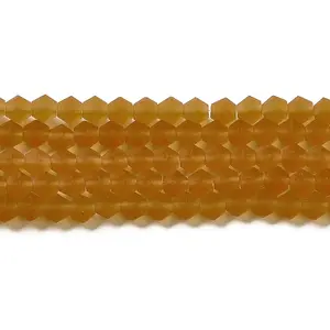 Imitate Austrian Crystal Frosted Glass Beads Strands