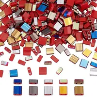 250Pcs 10 Style Electroplate Opaque Glass Seed Beads