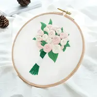 Flower Bouquet Pattern 3D Embroidery Starter Kits