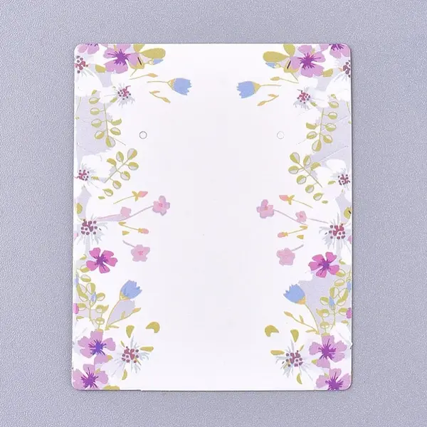 Floral Pattern Paper Jewelry Display Cards